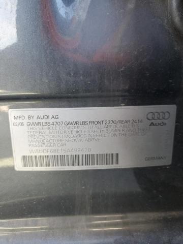 Photo 11 VIN: WAUDF68E15A498470 - AUDI A4 