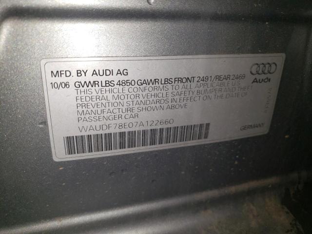 Photo 11 VIN: WAUDF78E07A122660 - AUDI A4 2.0T QU 