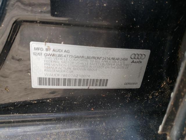 Photo 9 VIN: WAUDF78E07A210074 - AUDI A4 2.0T QU 