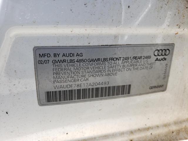 Photo 9 VIN: WAUDF78E17A204493 - AUDI A4 2.0T QU 