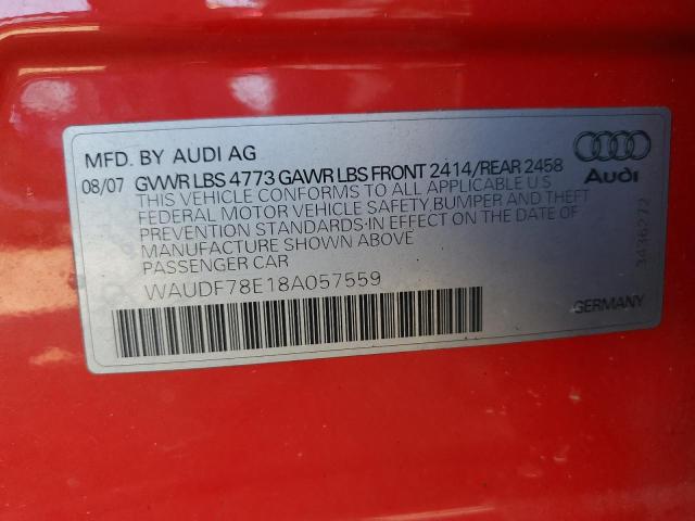 Photo 11 VIN: WAUDF78E18A057559 - AUDI A4 2.0T QU 