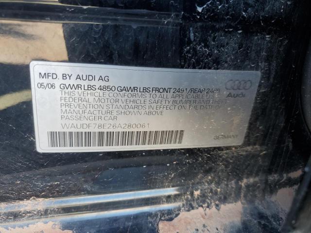 Photo 11 VIN: WAUDF78E26A280061 - AUDI A4 