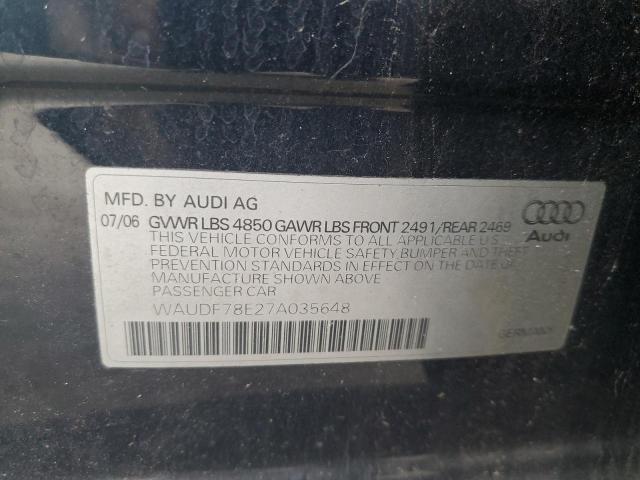 Photo 11 VIN: WAUDF78E27A035648 - AUDI A4 