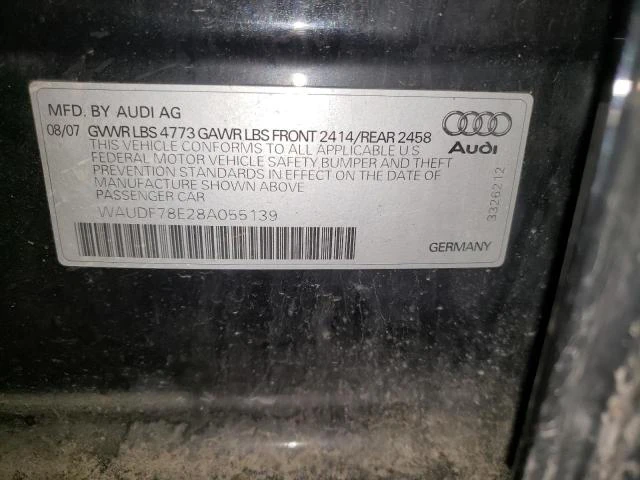 Photo 11 VIN: WAUDF78E28A055139 - AUDI A4 2.0T QU 