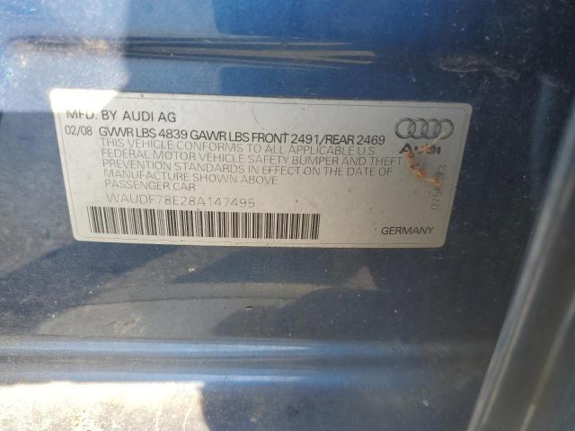 Photo 11 VIN: WAUDF78E28A147495 - AUDI A4 2.0T QU 