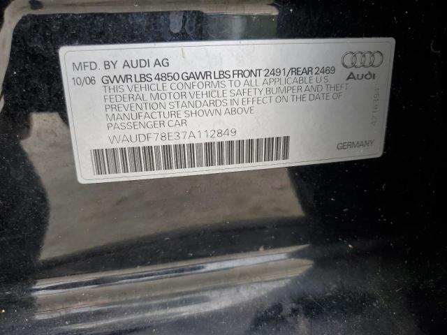 Photo 11 VIN: WAUDF78E37A112849 - AUDI A4 2.0T QU 