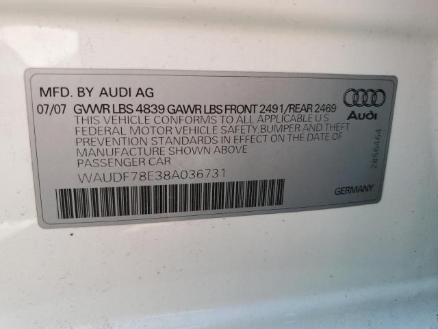 Photo 11 VIN: WAUDF78E38A036731 - AUDI A4 