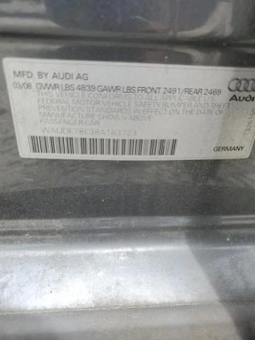 Photo 11 VIN: WAUDF78E38A163723 - AUDI A4 2.0T QU 