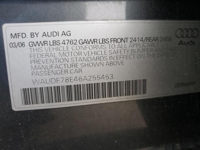 Photo 9 VIN: WAUDF78E46A255453 - AUDI A4 2.0T QU 