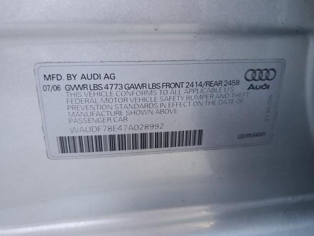 Photo 11 VIN: WAUDF78E47A028992 - AUDI A4 2.0T QU 