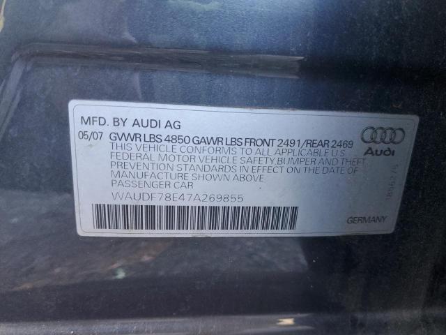 Photo 11 VIN: WAUDF78E47A269855 - AUDI A4 2.0T QU 