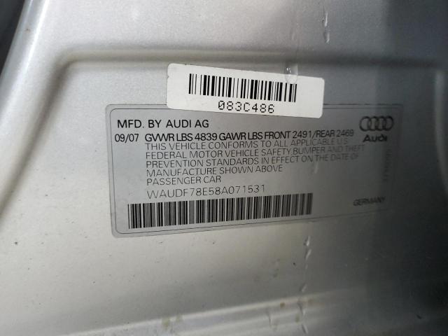 Photo 11 VIN: WAUDF78E58A071531 - AUDI A4 2.0T QU 