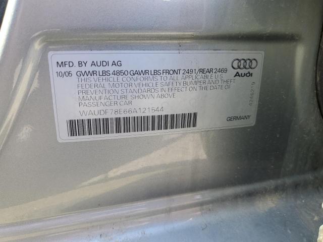 Photo 12 VIN: WAUDF78E66A121544 - AUDI A4 