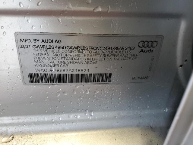 Photo 11 VIN: WAUDF78E67A218924 - AUDI A4 2.0T QU 