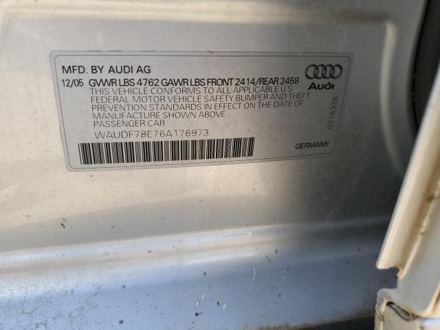 Photo 11 VIN: WAUDF78E76A176973 - AUDI A4 2.0T QU 