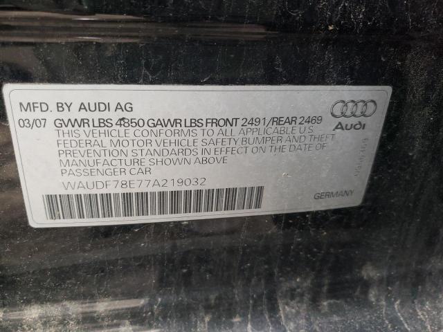 Photo 11 VIN: WAUDF78E77A219032 - AUDI A4 2.0T QU 