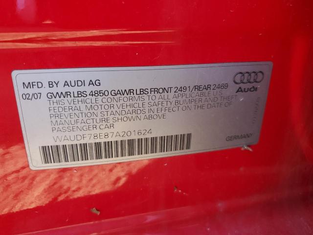 Photo 12 VIN: WAUDF78E87A201624 - AUDI A4 2.0T QU 