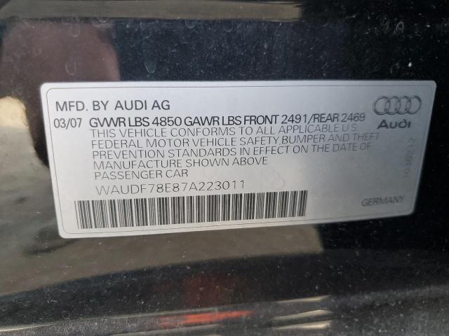 Photo 12 VIN: WAUDF78E87A223011 - AUDI A4 2.0T QU 