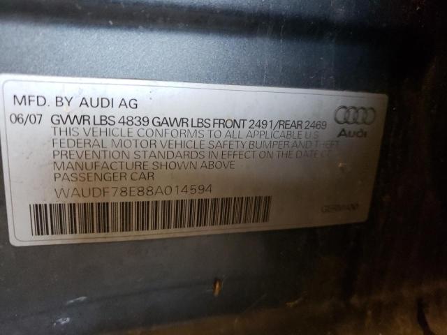 Photo 9 VIN: WAUDF78E88A014594 - AUDI A4 2.0T QU 