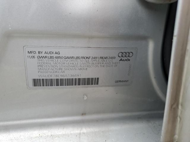 Photo 11 VIN: WAUDF78E96A136491 - AUDI A4 2.0T QU 