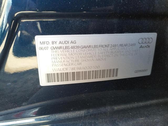 Photo 12 VIN: WAUDF78E98A020100 - AUDI A4 2.0T QU 