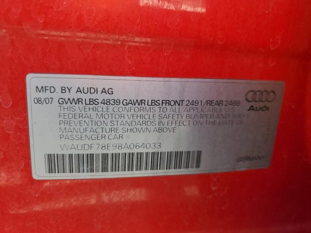 Photo 11 VIN: WAUDF78E98A064033 - AUDI A4 2.0T QU 