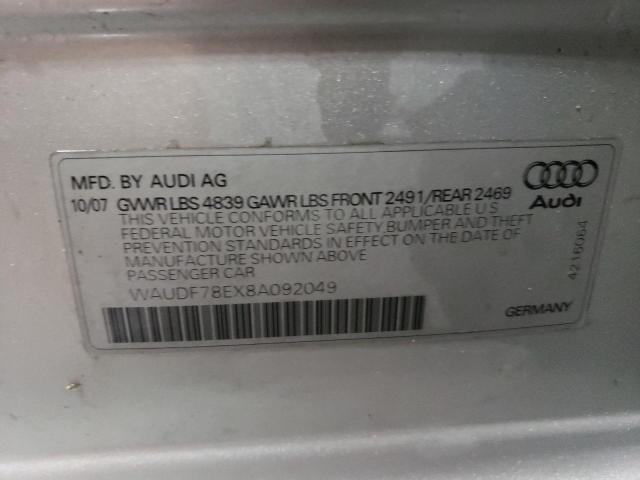 Photo 12 VIN: WAUDF78EX8A092049 - AUDI A4 