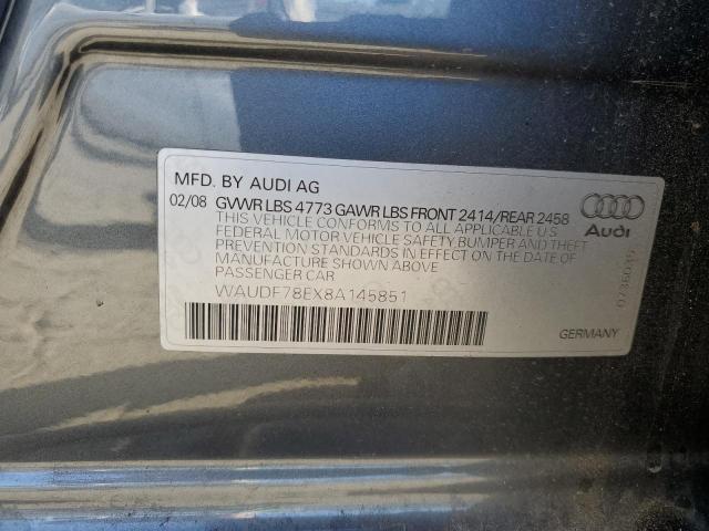 Photo 12 VIN: WAUDF78EX8A145851 - AUDI A4 2.0T QU 