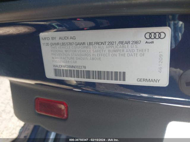 Photo 8 VIN: WAUDFAF2XMN032278 - AUDI S6 