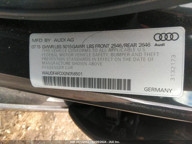 Photo 8 VIN: WAUDFAFC0GN058501 - AUDI A6 