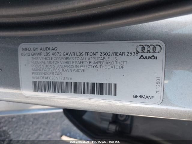 Photo 8 VIN: WAUDFAFC2CN173756 - AUDI A6 