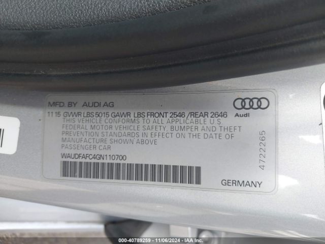 Photo 8 VIN: WAUDFAFC4GN110700 - AUDI A6 