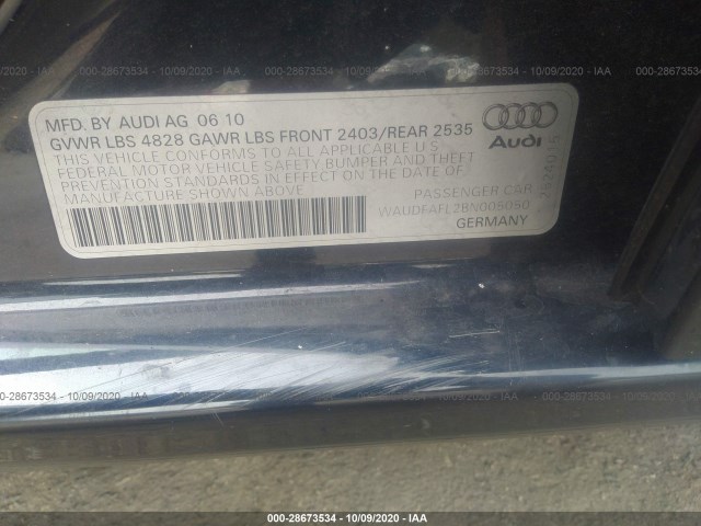 Photo 8 VIN: WAUDFAFL2BN005050 - AUDI A4 