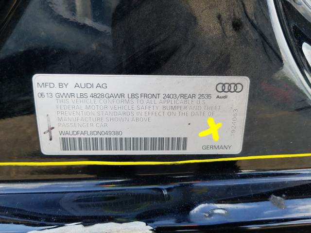 Photo 9 VIN: WAUDFAFL8DN049380 - AUDI A4 PREMIUM 