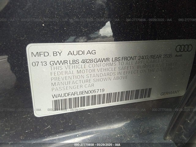 Photo 8 VIN: WAUDFAFL8EN005719 - AUDI A4 