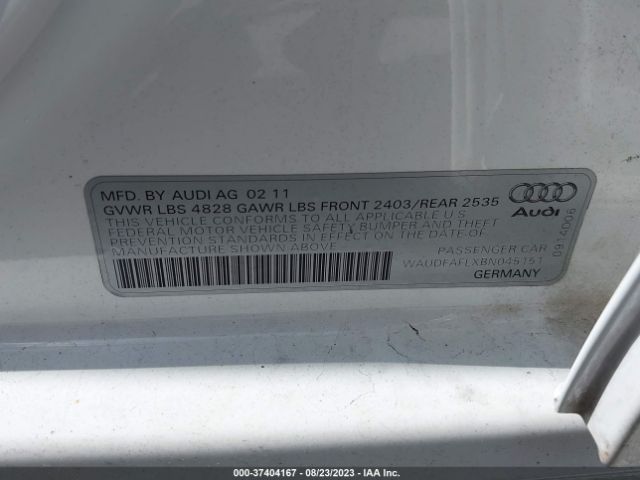 Photo 8 VIN: WAUDFAFLXBN045151 - AUDI A4 