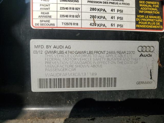 Photo 11 VIN: WAUDFAFM3CA131189 - AUDI A3 PREMIUM 