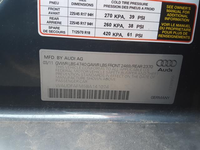 Photo 9 VIN: WAUDFAFM5BA141074 - AUDI A3 PREMIUM 