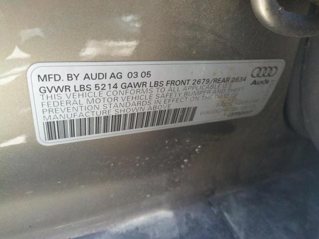 Photo 9 VIN: WAUDG74F15N109725 - AUDI A6 3.2 QUA 