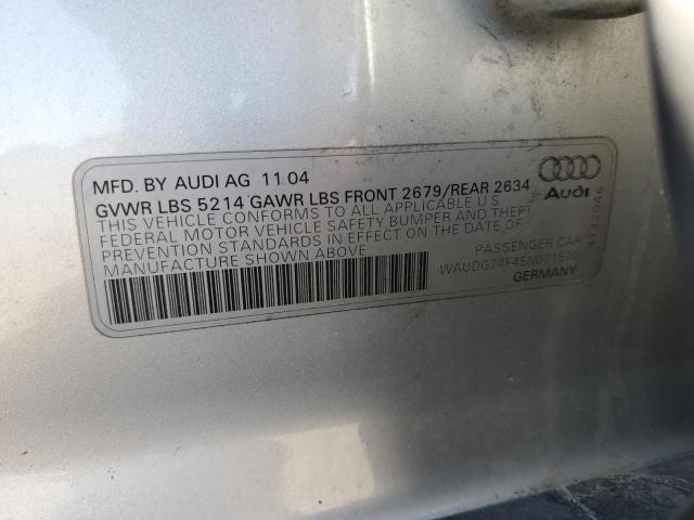 Photo 11 VIN: WAUDG74F45N071570 - AUDI A6 3.2 QUA 