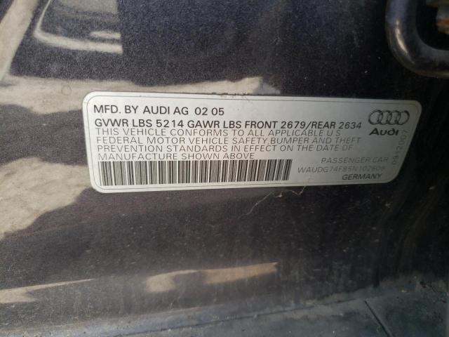 Photo 11 VIN: WAUDG74F85N102609 - AUDI A6 3.2 QUA 