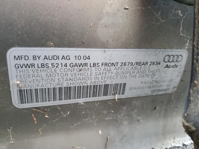 Photo 11 VIN: WAUDG74F95N057342 - AUDI A6 