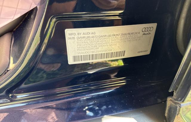 Photo 9 VIN: WAUDG78E25A548098 - AUDI A4 3.2 QUA 