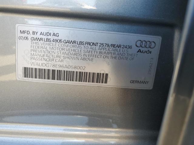 Photo 11 VIN: WAUDG78E96A058002 - AUDI A4 3.2 QUA 