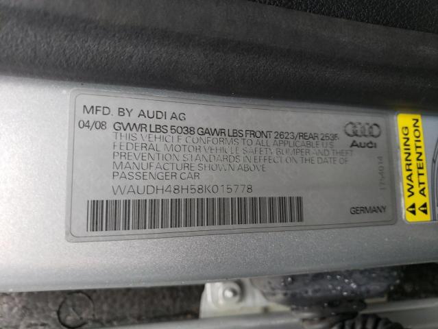 Photo 11 VIN: WAUDH48H58K015778 - AUDI A4 