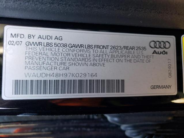 Photo 11 VIN: WAUDH48H97K029164 - AUDI A4 3.2 CAB 