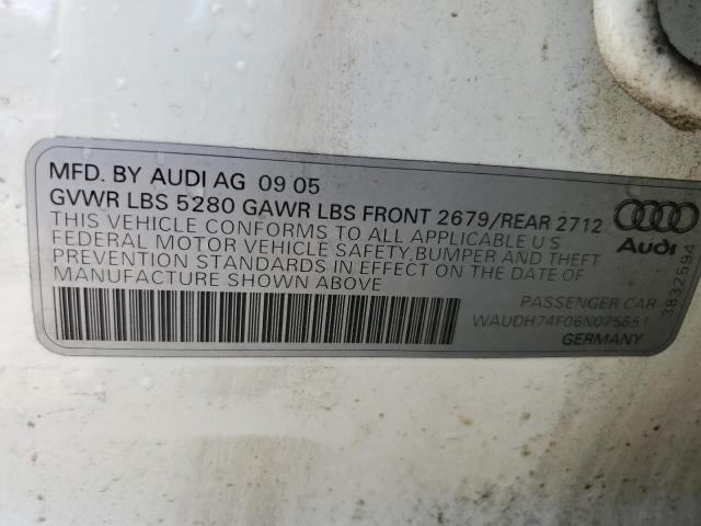 Photo 11 VIN: WAUDH74F06N075551 - AUDI A6 3.2 QUA 