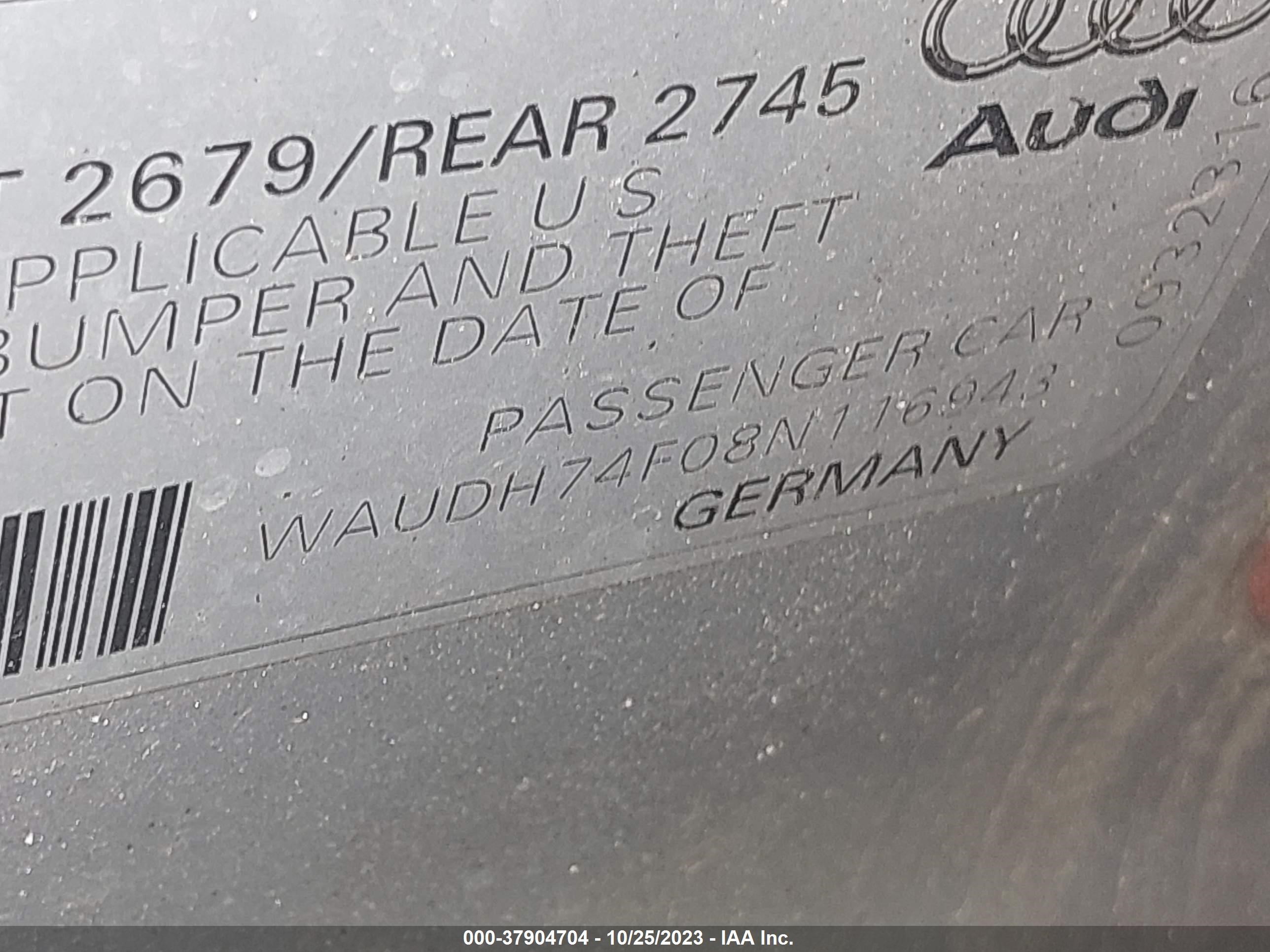 Photo 8 VIN: WAUDH74F08N116943 - AUDI A6 