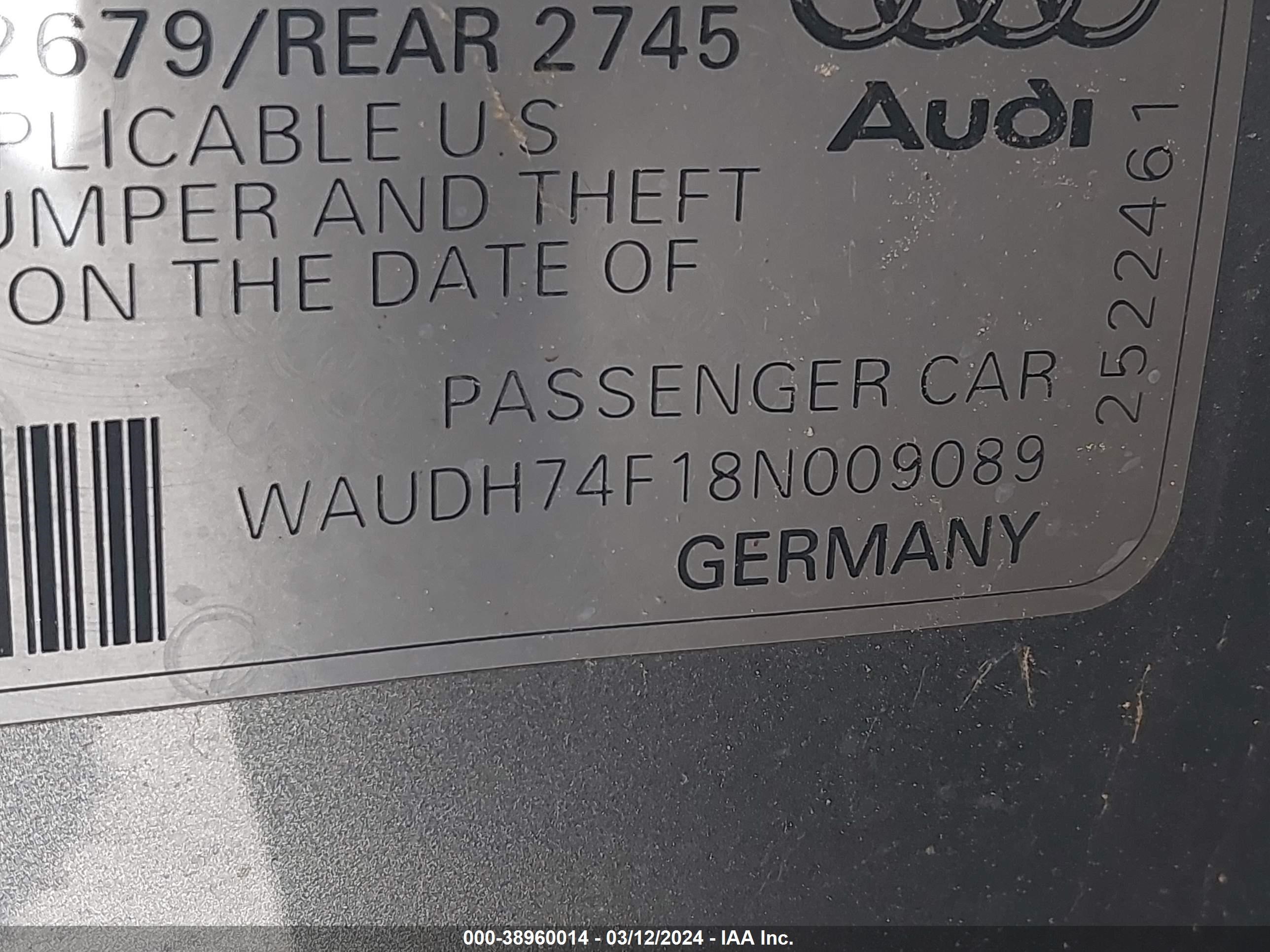 Photo 8 VIN: WAUDH74F18N009089 - AUDI A6 