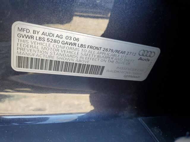 Photo 11 VIN: WAUDH74F26N158866 - AUDI A6 3.2 QUA 